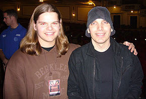 Ivan Chopik with Joe Satriani in 2007