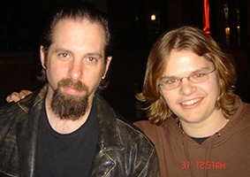 Ivan Chopik with John Petrucci in 2006